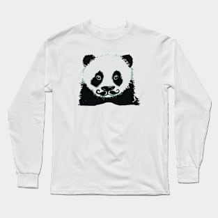 Panda with moustache Long Sleeve T-Shirt